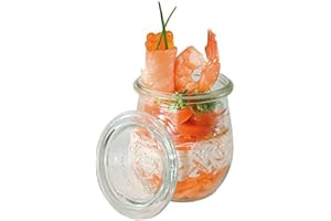 APS 12 Original WECK Gläser 220 ml mit Deckel, 12er Set, Ø 7 cm, H: 8 cm, Tulpenform, Einmachglas, Dekoglas, Dessertglas, Vorratsglas, spülmaschinengeeignet