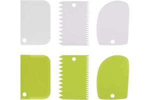 OUNONA Raschietto in plastica per Pasta Impasto Raschietto Torte e Pizza Taglierina - 6 Pezzi