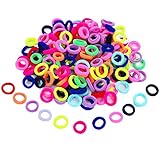 200 Stück Mehrfarbig Mini Haarband Elastische Haargummi vom...