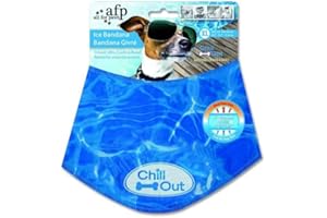 ALL FOR PAWS Involucri di raffreddamento per cani, Bandane per cani di ghiaccio, Bandana per cani di raffreddamento per cani, collare per cani blu Chill Out Collare per cani Collare per gatti,