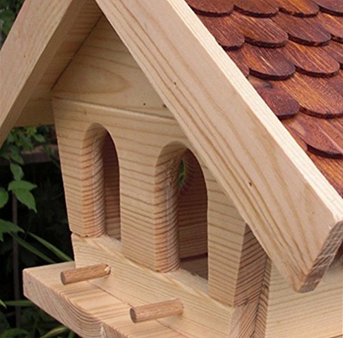 Vogelhaus-XL Braun- Vogelhäuser-(V013)- Vogelfutterhaus Vogelhäuschen-aus Holz - 3