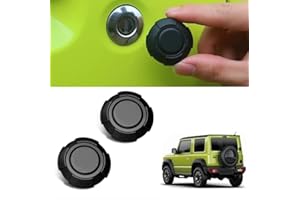 HLMNAKE 2PCS Magnetische Auto Tür Schlüssel Loch Dekoration Abdeckung Trim Türschloss Abdeckung Für Suzuki Jimny JB64 JB74 2019 2020 2021 2022 auto Zubehör (Schwarz)