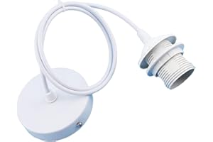 Mikqky E27 Lampada a Sospensione in Metallo，Lampade a Sospensione Accessori，Cavo Elettrico con Attacco E27，Filo 100cm e Parti in Metallo per Lampade a Sospensione