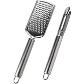 Paslanmaz &Ccedil;elik El Rendesi ve Soyacak Oyacak Seti, 2 Par&ccedil;a, Beyaz, Ergonomik Tasarım, Gıda G&uuml;venli
