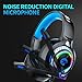 Produktbild Gaming Headset Kopfhörer, Noise Cancelling Plug & Play Surround Kopfhörer mit Mikrofon, LED Leuchten und Soft-Memory Ohrenschützer Für Xbox One, PS4, Nintendo Schalter, PC, Mac, Computerspiele