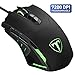 Produktbild Gaming Maus, VicTsing® 7200 dpi Programmierbare 7 Tasten Professionelle Wired Gaming Mäuse PC Computer Laptop Maus mit 16 Millionen LED-Farbe Definition, 5 DPI Einstellbare Level, 4 Abfragerate Unterstützung Makro Editor für Pro Gamer Win 10/8/7/xp- schwarz
