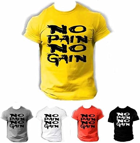 Mens MMA GYM BODYBUILDING MOTIVATION T-Shirt BEST WORKOUT CLOTHING TRAINING TOP
