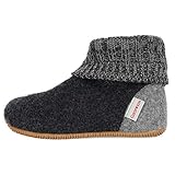 für besonders warme Füße GIESSWEIN Unisex-Kinder Wildpoldsried Kids Hohe Hausschuhe, Grau (Anthrazit 019), 28 EU