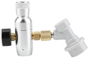 CO2 Regulator Kit för Hemmabryggning med Tryckregulator 0-60 PSI, Snabbkoppling för Ball Lock Kegs och 16g Gaspatroner