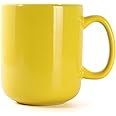 SHOWFULL 20 OZ Large Mug, 600ml Porcelain Extra Big Ceramic Cup for Tea Coffee Hot Chocolate Latte, Yellow