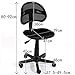 I.Sunny Mesh Medium Back Office Task Chair Height Adjustable Computer Chair Swivel Study Chair without Armrest ,Black