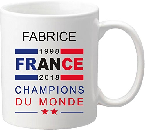 Mug Coupe du Monde de Football 2018 - France Champions du Monde 2018 - offrez vous ce mug personnalisé de l'équipe de France de football - maillot Mug-2018-A