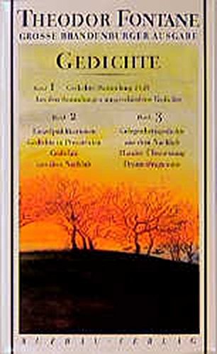 Gedichte, 3 Bde. (Große Brandenburger Ausgabe) (Fontane GBA Gedichte)