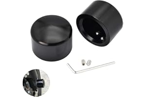 Benlari Black Axle Nut Covers Front Axle Caps Compatible for Harley Davidson Touring Softail Sportster Dyna Trike Electra Street Road Glide Road King Fat Boyoy 2002-2023