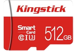 KINGSTICK Micro SD Karte 512GB Micro SD Speicherkarte Klasse 10 512GB Micro SD Karte High-Speed TF Karte mit SD Kartenadapter für Android Smartphones, Kameras, GOPRO