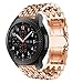 Produktbild Glowjoy Armband Kompatibel für Samsung Galaxy Watch 46mm,Edelstahlband Uhrband Edelstahl Watch Bändern Quick Release WatchBand WristStrap Uhren-Armband Zubehör für Damen Herren (Roségold)