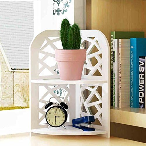Storage Tower Desktop Shelf Desk Storage Unit Student Combination Bookcase Drawer Household(White,2 Layer)
