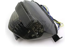 HASKULLE Feu arrière LED fumé pour moto avec clignotants intégrés pour Suzuki 2001-2003 GSX-R600/2000-2003 pour Suzuki GSX-R750/2001-2002 pour Suzuki GSXR 1000