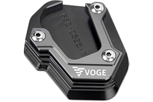 CCYYMOWOK Plaque Support Latéral Extension Béquille Moto Accessoires pour Voge Valico DS900X DS525X DSX525 DSX900 525 900 DSX 525dsx 900dsx VOGE 300 Rally 2024 2025 (Gris)