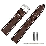 22mm WEICHES KALBSLEDER UHRENARMBAND UHRBAND UHRENBAND UHRENARMBÄNDER UHRARMBAND SCHWARZ SILBERFARBENDE DORNSCHLIEßE INKL. MYLEDERSHOP MONTAGEANLEITUNG