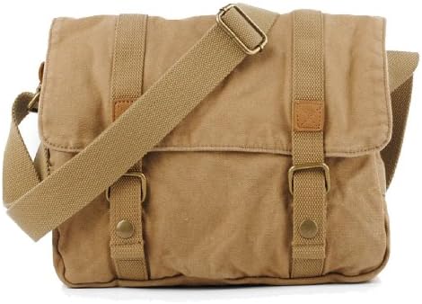 SAIERLONG Men's And Women's Messenger Bags Shoulder Handbags Apricot Canvas