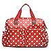 Miss Lulu 4 Piece Polka Dot Baby Nappy Changing Bag Set (Red)