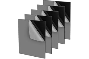 QEEYON 5 Pezzi Pannello in Acrilico Nero, 2mm Fogli di Acrilico,Tavole di Plastica Acrilico da per Cornice Pannelli per Cornici Fotografiche, Esposizioni di Progetti, Pittura(A5,21 x 14,8 cm)