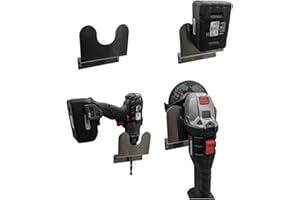 WANDHALTER Soporte de herramientas 3 en 1 para baterías, amoladoras angulares y atornilladores inalámbricos, fabricado en Alemania, apto para batería de 18 V de Makita, Bosch & Metabo