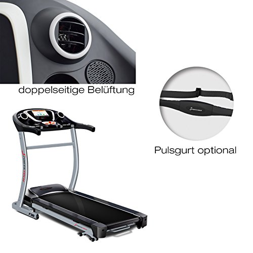 Sportstech F38 Profi Laufband mit 9 Zoll Android WiFi 6.5 PS 20 km/h 15% Steigung und patentiertem Dämpfungssystem klappbar - 8