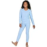 LAPASA Set Intimo Termico Bambina 100% Cotone Ipoallergenico Pigiama Leggero e Caldo Maglia a Manica Lunga e Pantaloni Coordi
