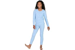 LAPASA Mädchen Thermounterwäsche Set 100% Baumwolle - warmes Unterwäsche Set für Kinder, Pyjamaset - Leggings und Langarmshirt (Thermoflux G09)