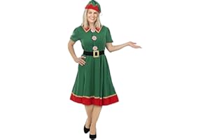 Funidelia | Disfraz de elfa para mujer Elfo navideño, Navidad, Duende navideño - Disfraz para adultos y divertidos accesorios para Fiestas, Carnaval y Halloween - Verde