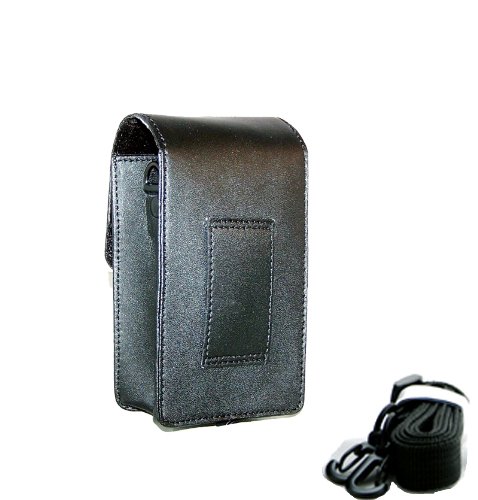 Nouvel   tui en cuir semi rigide pour appareils photo num  riques PANASONIC LUMIX DMC-TZ70 TZ61 TZ60 TZ57 TZ55 TZ40 TZ35 SZ3 SZ5 CANON SX610 SX600 SX280 IXUS Sony HX50 HX20 Samsung SB30 WB150 Nikon L20 L30 Fujifilm FinePi Noir 