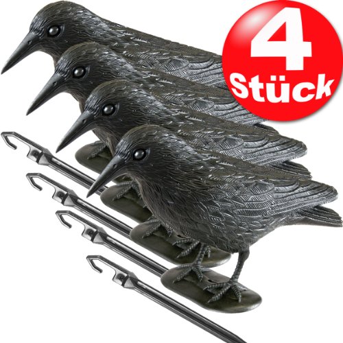 4x Vogelschreck Rabe