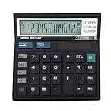 Práctico calculador de 12 dígitos: el calculador básico es un calculador de escritorio de uso general, 12 dígitos lo hacen más útil para cálculos de gran tamaño.