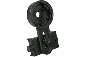 Hasaller Adaptateur de téléphone pour télescope - Support de téléphone portable - Compatible avec jumelles - Support de téléphone portable - Support à clip pour jumelles et monoculaires