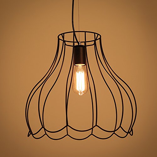 Preisvergleich Produktbild XQK Modernes, minimalistisches Kronleuchter Kronleuchter antiken Kronleuchtern mesh Lounge, Esstisch Kronleuchter Kronleuchter einem Kopf Restaurant Kronleuchter geometrische Eisenkäfigen Kronleuchtern, 400* h370 mm Pendelleuchte Lampe für Schlafzimmer Wohnzimmer Küche Bad Büro bar Restaurant Flur Eingang Esszimmer