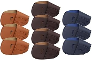 GOCHSS I Lot de 10 capuchons de club de golf en polyuréthane compatible avec les deux droitiers, protection de club de golf pour Titleist Callaway Ping, Taylormade, compatible avec les fers de golf
