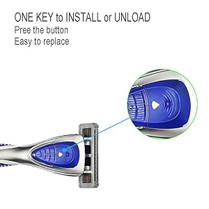 Manual Razor 6+1 Blade Shaving Razor Set NEWSTART Facial Shaver for Men and Women with Replaceable Blades Non-Slip… - Image 4