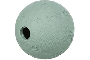 TRIXIE Snackball - robustes Hundespielzeug aus Gummi für langen Spielspaß - ø 6 cm grün, Leckerliball für Zwischendurch - 34940
