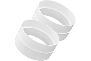 Vent Systems 100 mm / 4" – Confezione da 2 – Connettore rotondo maschio – in plastica ABS HVAC Inline Condotto Raccordi per tubo flessibile o rigido in PVC – Adattatore per sistema di ventilazione