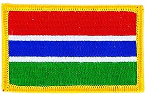 AKACHAFACTORY Naszywka naszywka z haftem, flaga Gambia backpack gambien do naprasowania