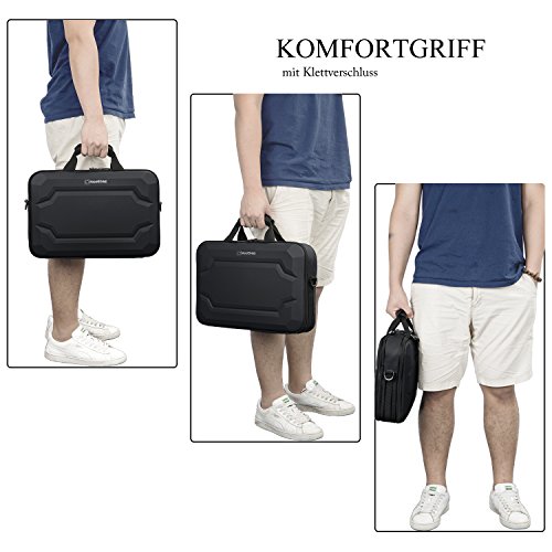 NiceEbag 15 6 Zoll robust R  stung Laptop Tasche Aktentasche Messenger Bag mit Regendicht elastisch Absorption und EVA Design F  r Macbook   Acer   HP