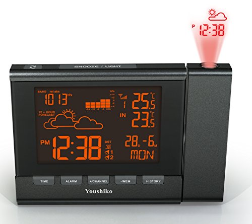Youshiko Weather Station ( Premium Quality / LCD HD Display / Official UK Version Radio Control ) Projection Alarm Clock… - Image 5