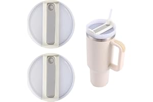 NAYAGOGO Stanley 2 Pcs Cup Accessories, 40 Oz Tumbler Lids, Spill Proof and Splash Resistant, Compatible with Stanley 40oz Cup, Straw Hole