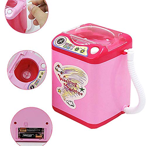 Preisvergleich Produktbild Dapei Mini Automatische Reinigung Waschmaschine Spielzeug Elektrische Make-Up Pinselreiniger Gerät Lustiges Spielzeug Geschenk Für Kinder, Rosa mit Farbe Tornado Aufkleber