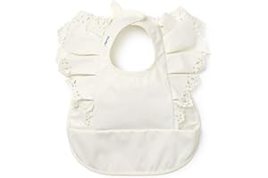 Elodie Details Bavaglino Impermeabile per Bimbo e Bimba Design Scandinavo - Vanilla White, Bianco