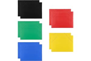 Foydream Cartelline Portadocumenti A4,10 Pezzi Cartelline 3 Lembi con Elastico 5 Colori Assortiti Copertina Plastificata Lucida per Ufficio Scuola Casa 33x24 cm