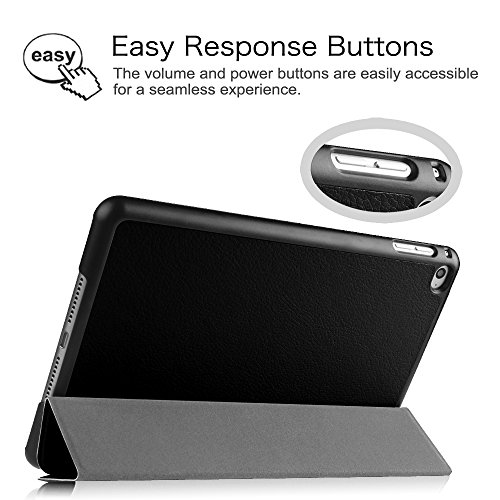 iPad Mini 4 Hülle – Fintie Ultradünn Superleicht Smart Cover Schutzhülle Tasche Case mit Ständer und Auto Sleep / Wake Funktion für Apple iPad mini 4, Schwarz - 9