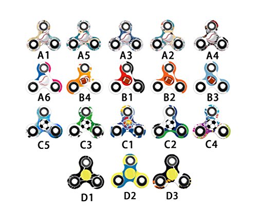KOTiger Fußball Form Fidget Hand Spinner Rad Spielzeug für Kinder Adult Stress Reduzieren Angst Aufmerksamkeit (bunt) - 4